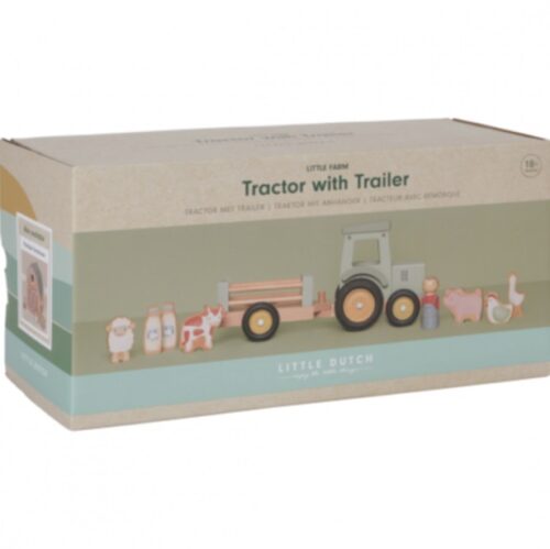 Little Dutch drveni traktor sa prikolicom