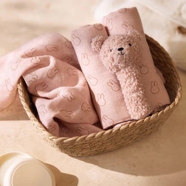 wild-rose-miffy Jollein tetra pelene 70x70cm Miffy Wild rose 3kom