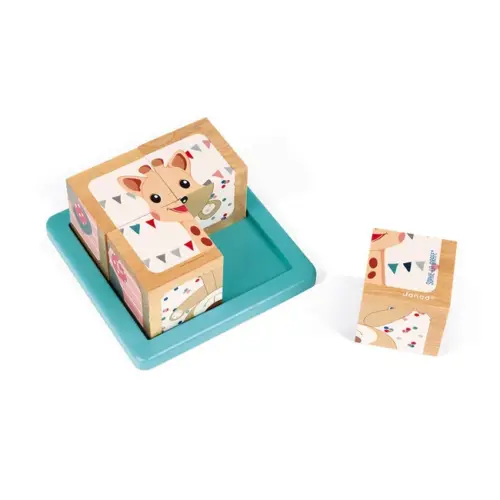 zirafa-sophie-kocke1 Žirafa Sophie drvene kocke za najmlađe