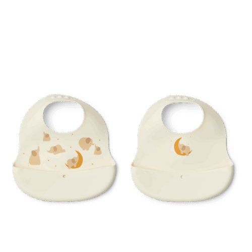 Liewood silikonski podbradnjak Elephant 2kom