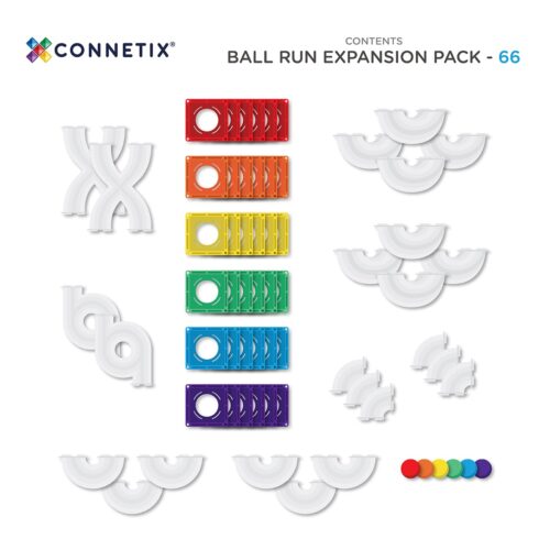 Connetix Rainbow Ball run 66kom