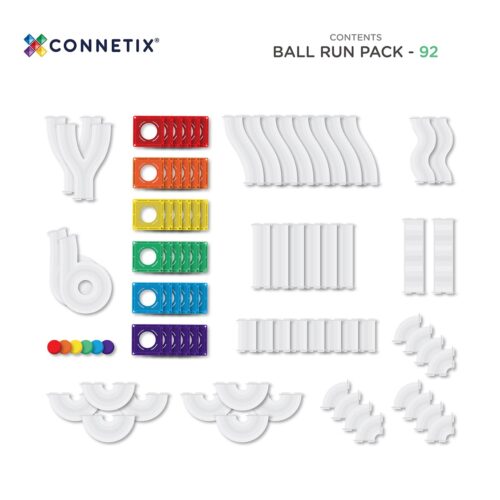 Connetix Rainbow Ball run 92 kom