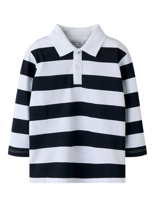 NAME IT Polo majica na pruge Navy