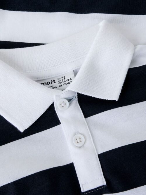NAME IT Polo majica na pruge Navy