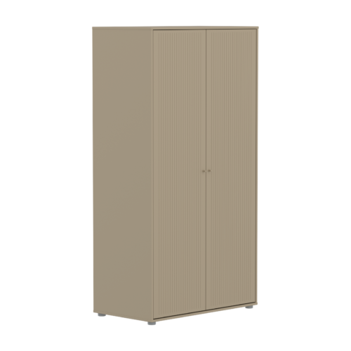 Flexa SAGA ormar, 2 vrata, svjetlo siva sa žljebovima