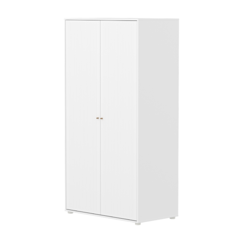 Flexa SAGA ormar, 2 vrata, bijela sa žljebovima