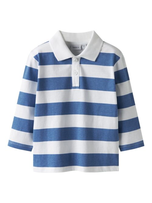 NAME IT Polo majica na pruge Plava