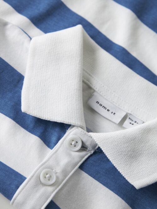 NAME IT Polo majica na pruge Plava
