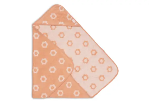 Jollein ručnuk sa kapuljačom Jaquard Blush75x75cm