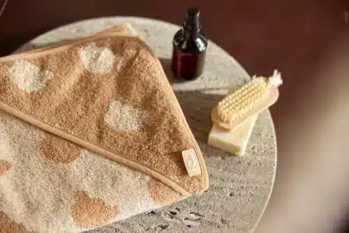 Jollein ručnuk sa kapuljačom Jaquard Biscuit75x75cm