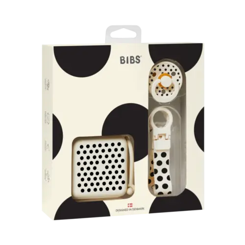 Soothe & Go Polka poklon set - Ivory/Black (6+ mj)