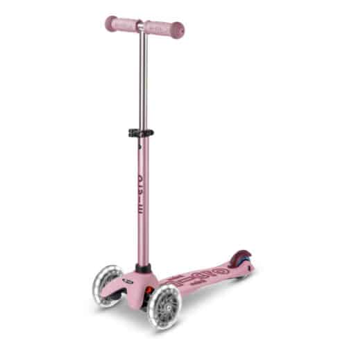 Mini Micro Deluxe Rock & Go 6 u 1 LED romobil roza