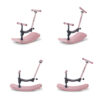 Mini Micro Deluxe Rock & Go 6 u 1 LED romobil roza