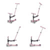 Mini Micro Deluxe Rock & Go 6 u 1 LED romobil roza