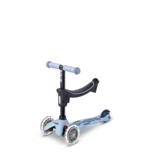 Mini Micro Deluxe Rock & Go 6 u 1 LED romobil plava