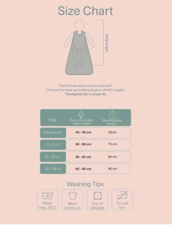 bez rukava sleeping bag veličine