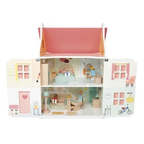dollhouse-wood (2) Janod Drvena kućica za lutke