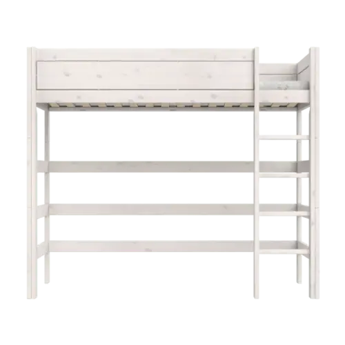 VISOKI krevet sa ravnim ljestvama V177 - whitewash