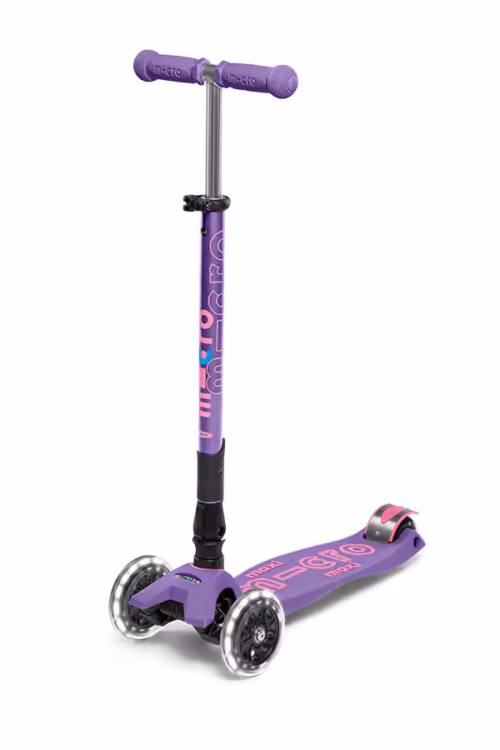 Micro Maxi Deluxe sklopiv s LED kotačima - ljubičasta