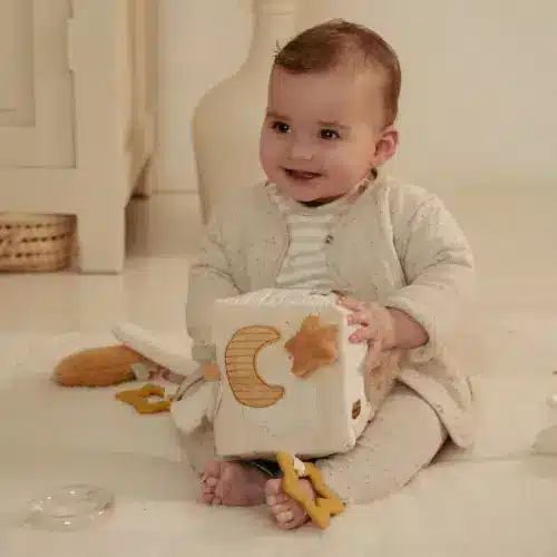 Little Dutch aktivna plišana kocka Newborn Naturals