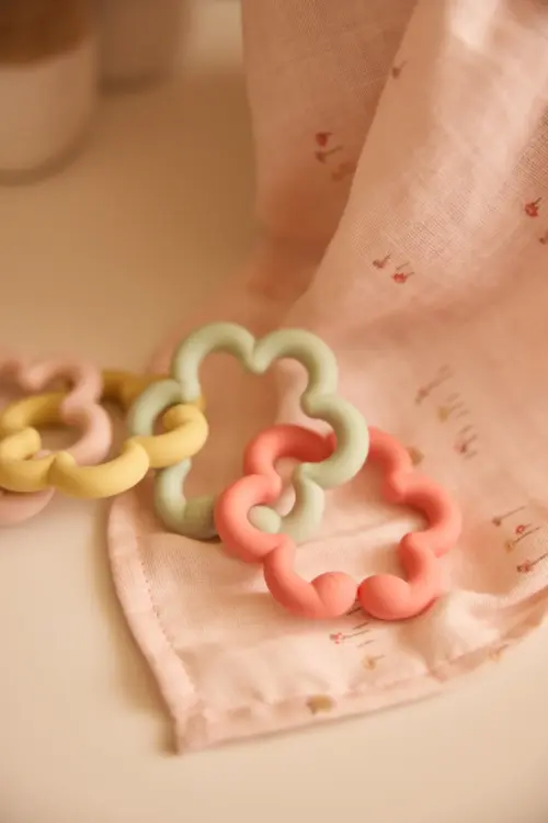 Jollein silikonska igračka i gricka Loops Flowers