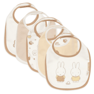 Jollein vodootporni podbradnik Miffy Family Farm 5 komada