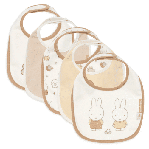 Jollein vodootporni podbradnik Miffy Family Farm 5 komada
