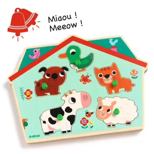 Djeco glazbene puzzle Farma