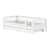 FLEXA WHITE Daybed s dvije ladice i zaštitnom ogradicom