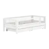 FLEXA WHITE Daybed s dvije ladice i zaštitnom ogradicom