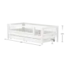 FLEXA WHITE Daybed s dvije ladice i zaštitnom ogradicom