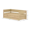 Flexa sand krevet 4 FLEXA Daybed s Pomoćnim krevetom i ladicama Sand