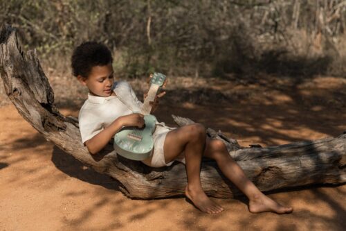 Little Dutch drvena gitara Safari Friends zelena