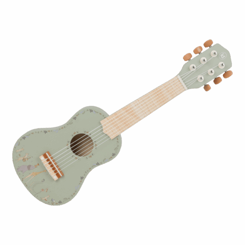 Little Dutch drvena gitara Safari Friends zelena