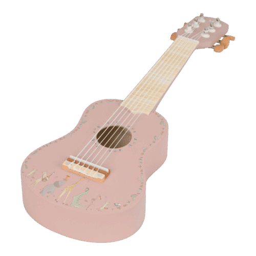 Little Dutch drvena gitara Safari Friends roza