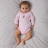 Name It 3-pack bodija dugih rukava s breskvama