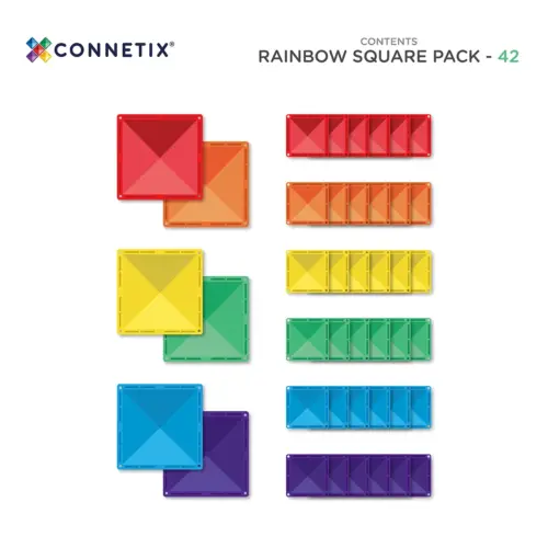 Connetix Rainbow Square Pack 42 kom