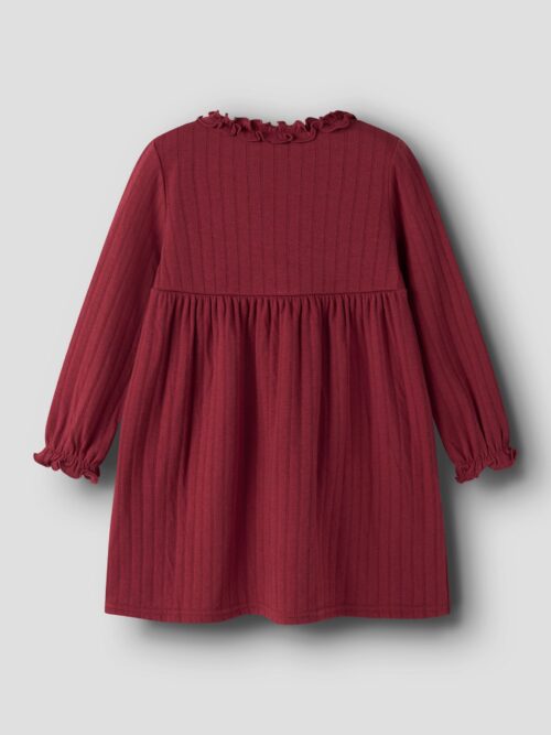 Lil-Atelier haljina crvena Lil' Atelier jacquard haljina dugih rukava