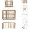 NIGHTI KOMPLET NATURAL 2 Stokke Nighti™ 3-u-1 krevet Natural