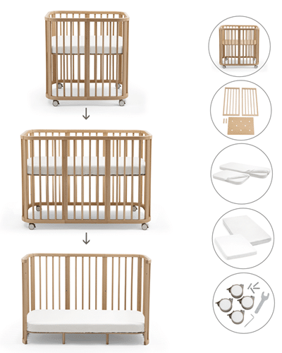 NIGHTI KOMPLET NATURAL 2 Stokke Nighti™ 3-u-1 krevet Natural