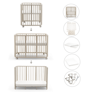 VANILLA WHITE KOMPLET Stokke Nighti™ 3-u-1 krevet Vanilla White