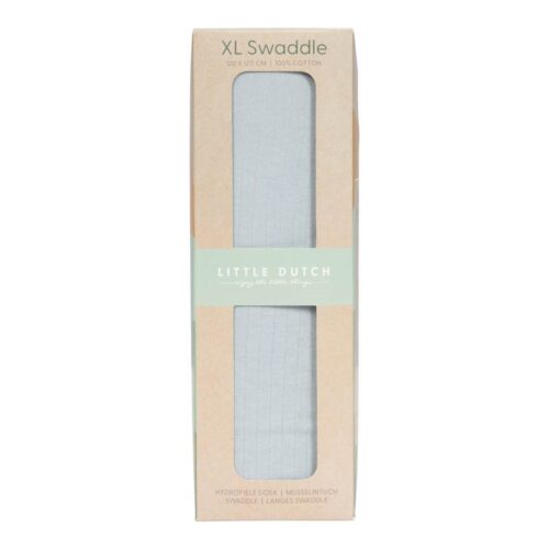 Little Dutch Pamučna tetra pelena Pure soft blue