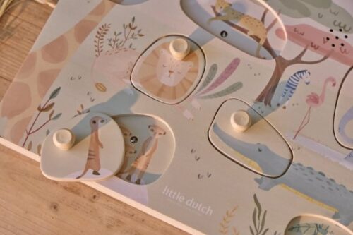 Little Dutch Drvene puzzle sa zvukom Safari Friends