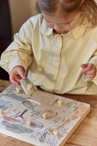 Little Dutch Drvene puzzle sa zvukom Safari Friends