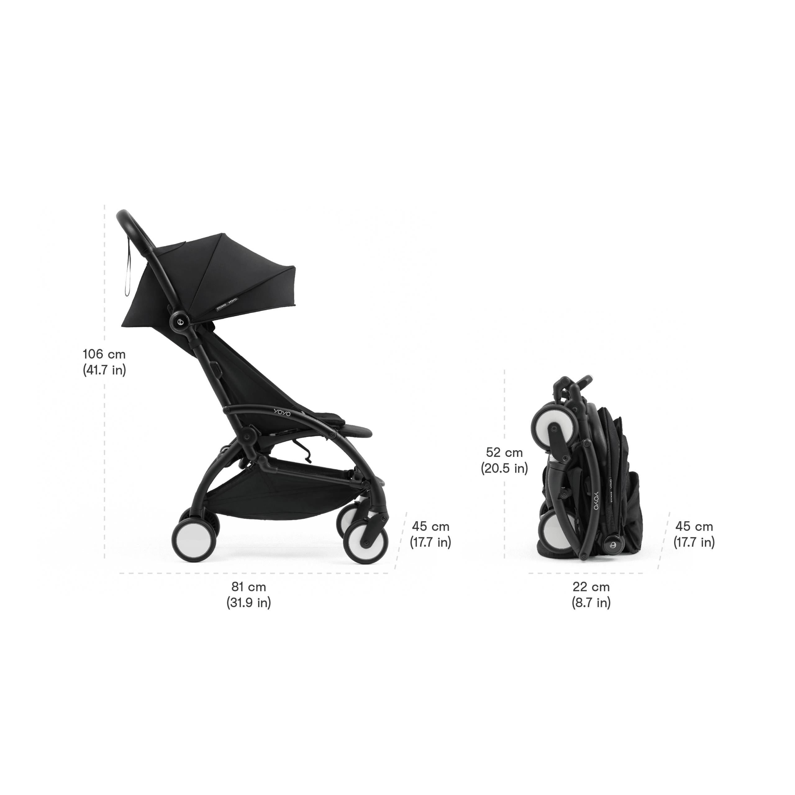 Stokke® YOYO⁵ Dimenzije